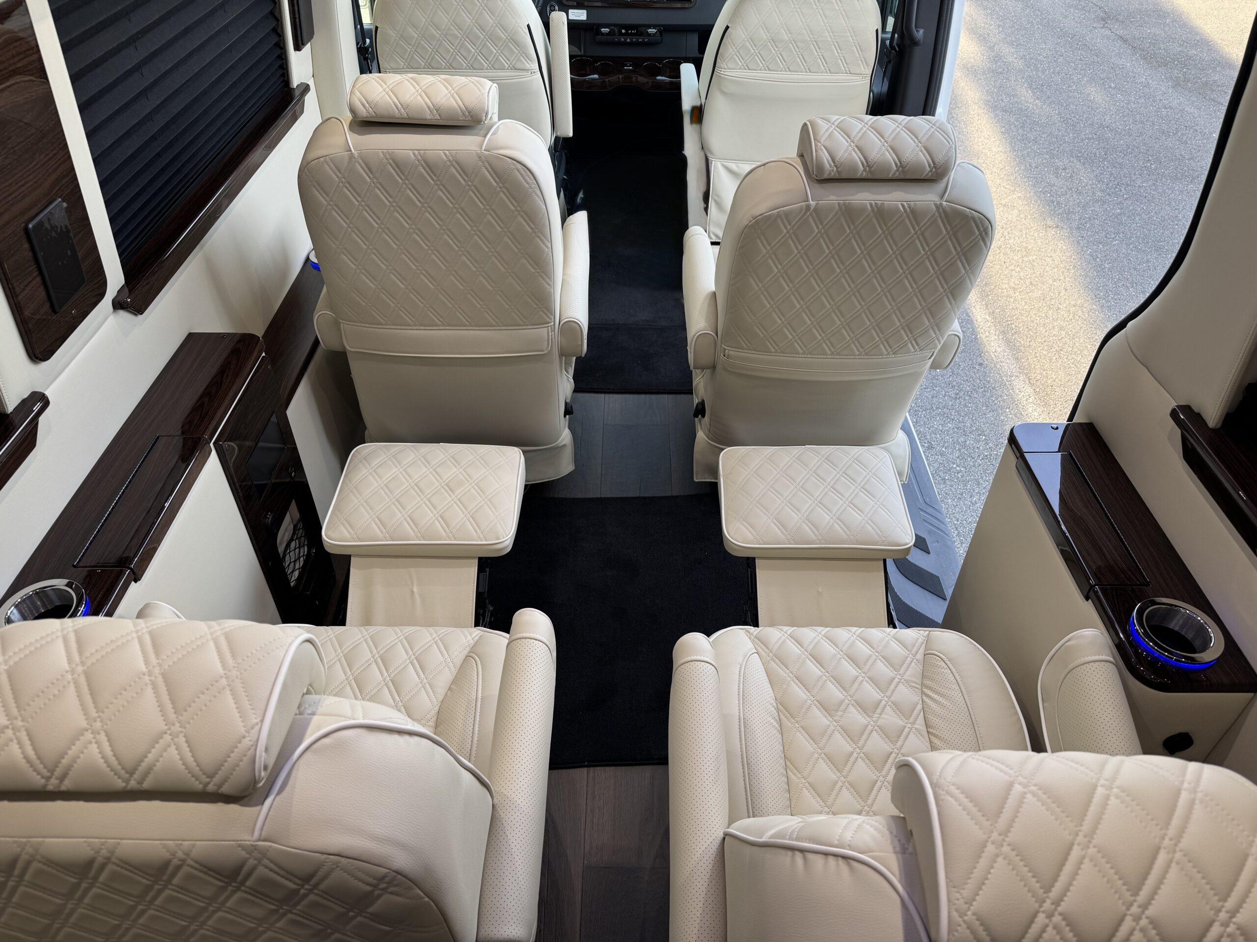 The interior of the Flohr Above luxury van